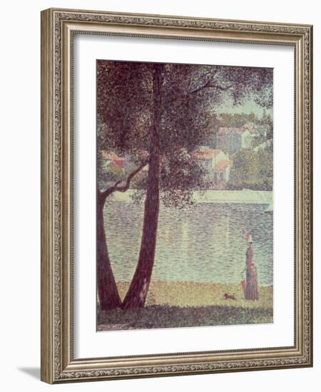 The Seine at Courbevoie, 1885-Georges Seurat-Framed Giclee Print