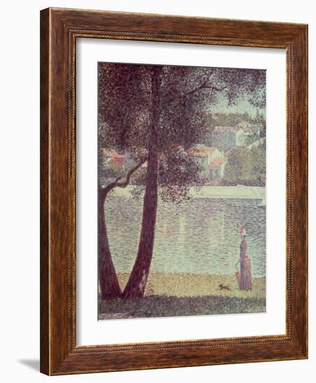 The Seine at Courbevoie, 1885-Georges Seurat-Framed Giclee Print