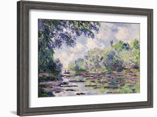 The Seine at Giverny, 1885-Claude Monet-Framed Giclee Print