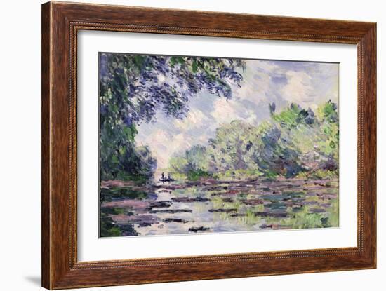 The Seine at Giverny, 1885-Claude Monet-Framed Giclee Print