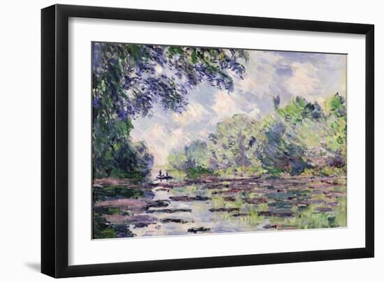 The Seine at Giverny, 1885-Claude Monet-Framed Giclee Print