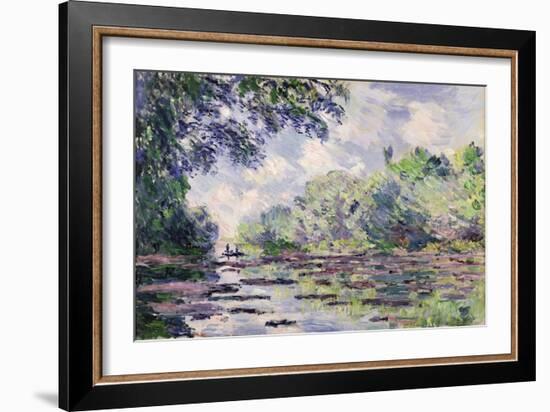The Seine at Giverny, 1885-Claude Monet-Framed Giclee Print