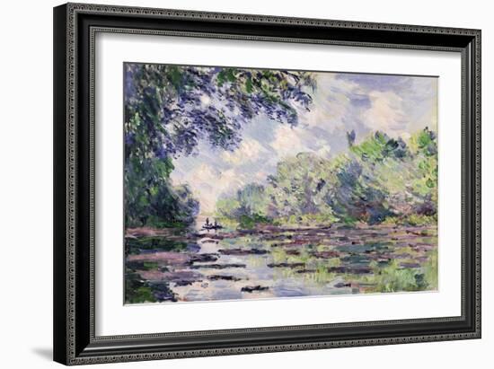 The Seine at Giverny, 1885-Claude Monet-Framed Giclee Print