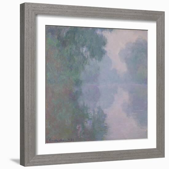 The Seine at Giverny, Morning Mists, 1897-Claude Monet-Framed Giclee Print