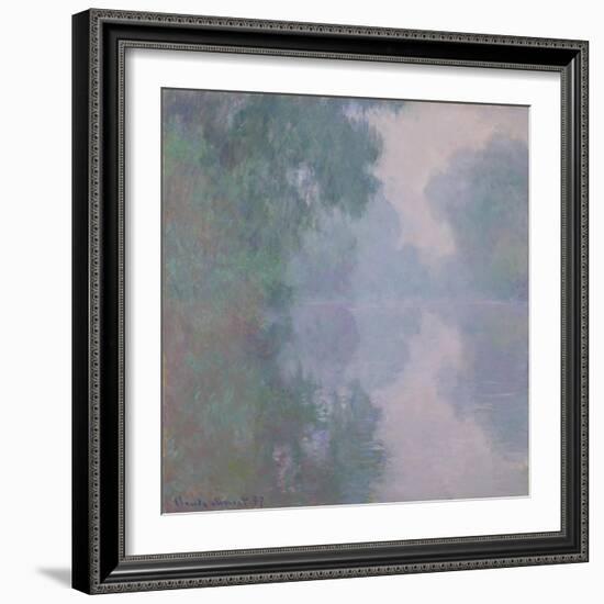 The Seine at Giverny, Morning Mists, 1897-Claude Monet-Framed Giclee Print