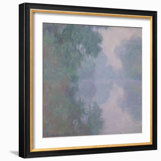 The Seine at Giverny, Morning Mists, 1897-Claude Monet-Framed Giclee Print