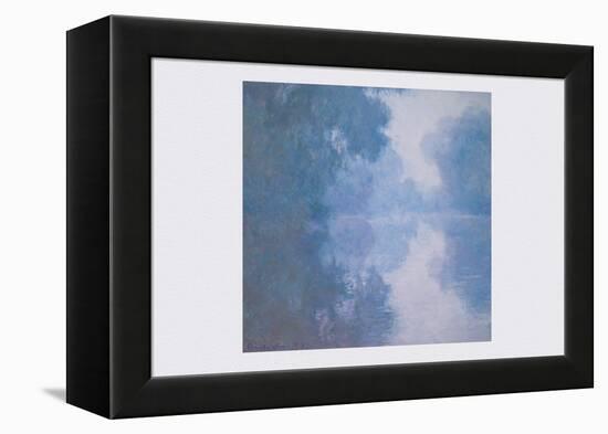 The Seine at Giverny, Morning Mists-Claude Monet-Framed Stretched Canvas