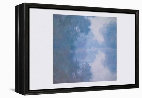 The Seine at Giverny, Morning Mists-Claude Monet-Framed Stretched Canvas