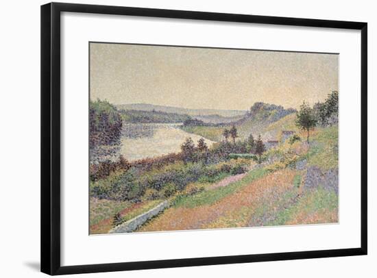 The Seine at Herblay, 1890-Maximilien Luce-Framed Giclee Print