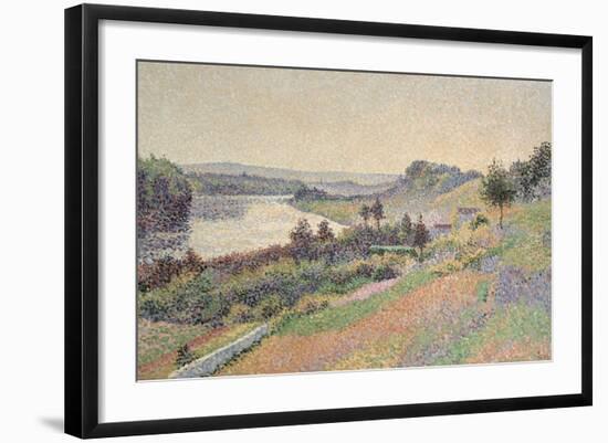 The Seine at Herblay, 1890-Maximilien Luce-Framed Giclee Print