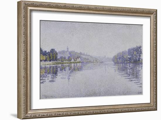 The Seine at Herblay, c.1889-Paul Signac-Framed Giclee Print