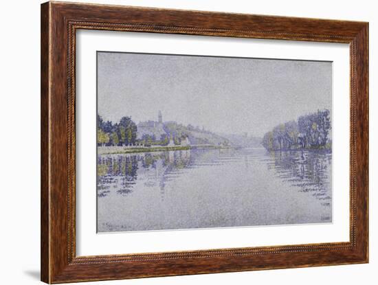 The Seine at Herblay, c.1889-Paul Signac-Framed Giclee Print