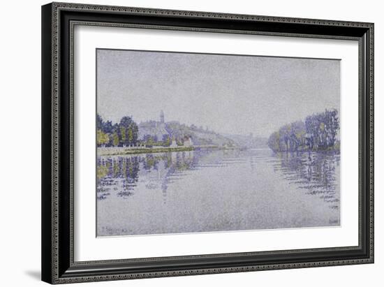 The Seine at Herblay, c.1889-Paul Signac-Framed Giclee Print