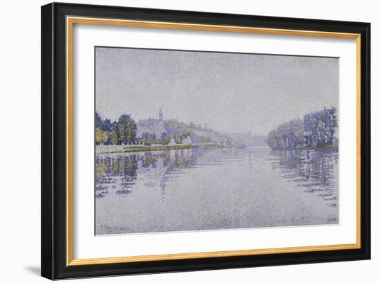 The Seine at Herblay, c.1889-Paul Signac-Framed Giclee Print