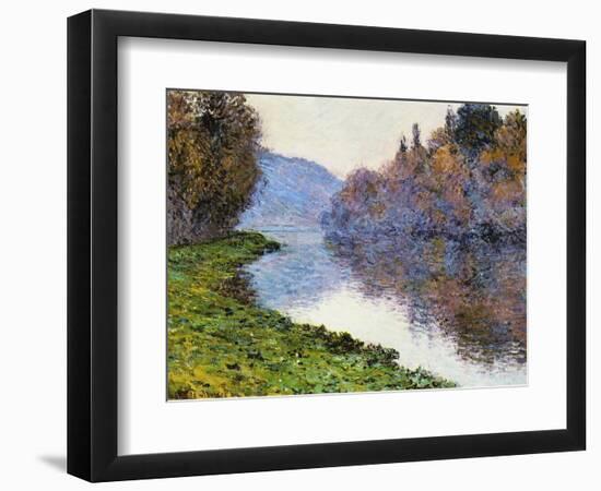 The Seine at Jenfosse, 1884-Claude Monet-Framed Premium Giclee Print