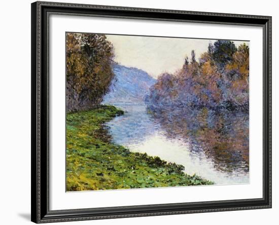 The Seine at Jenfosse, 1884-Claude Monet-Framed Giclee Print