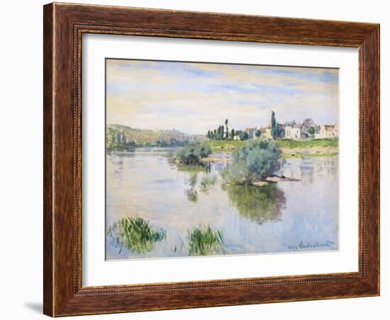 The Seine at Lavacourt, 1878 (oil on canvas)-Claude Monet-Framed Giclee Print