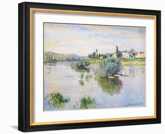 The Seine at Lavacourt, 1878 (oil on canvas)-Claude Monet-Framed Giclee Print