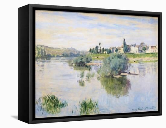 The Seine at Lavacourt, 1878 (oil on canvas)-Claude Monet-Framed Premier Image Canvas