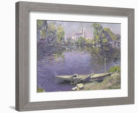 The Seine at Mantes-Paul Mathieu-Framed Giclee Print