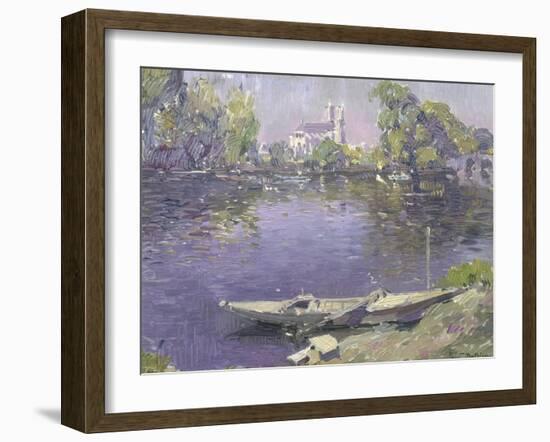 The Seine at Mantes-Paul Mathieu-Framed Giclee Print