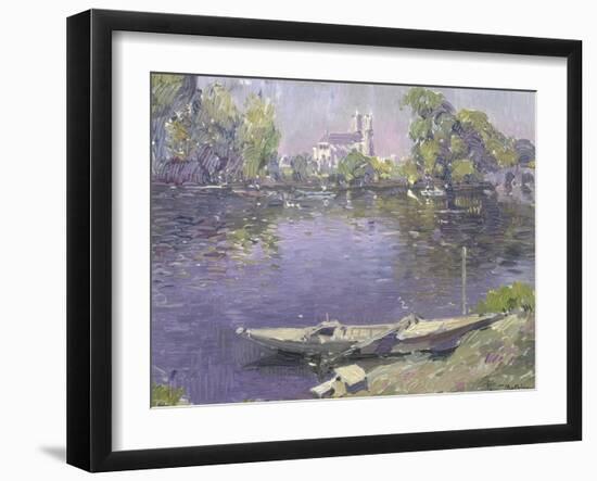 The Seine at Mantes-Paul Mathieu-Framed Giclee Print