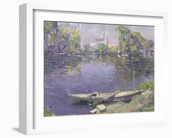 The Seine at Mantes-Paul Mathieu-Framed Giclee Print