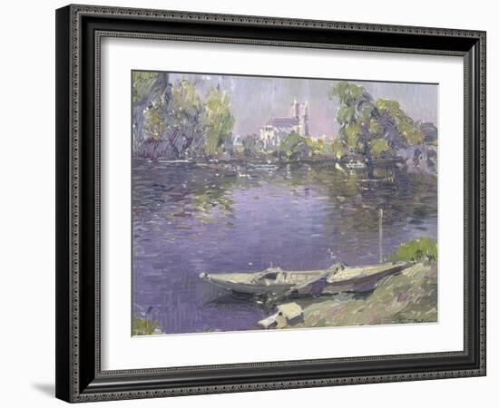 The Seine at Mantes-Paul Mathieu-Framed Giclee Print