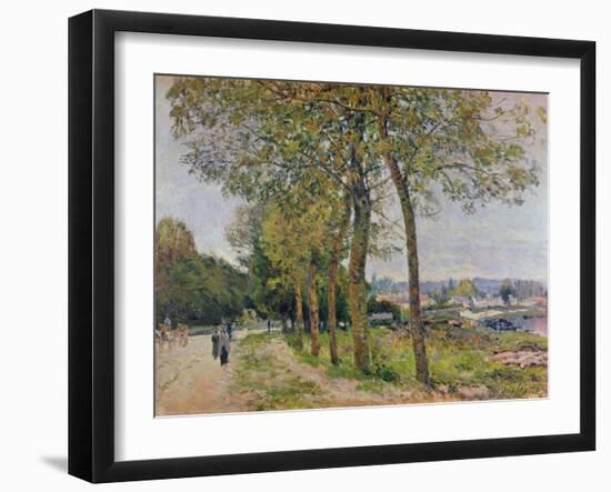 The Seine at Marly, 1876 (Oil on Canvas)-Alfred Sisley-Framed Giclee Print