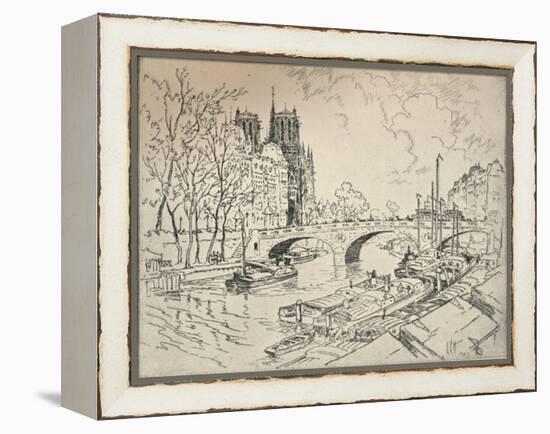 The Seine at Notre Dame, 1915-Lester George Hornby-Framed Premier Image Canvas