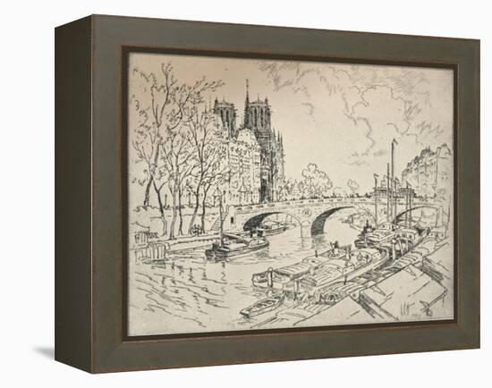 The Seine at Notre Dame, 1915-Lester George Hornby-Framed Premier Image Canvas
