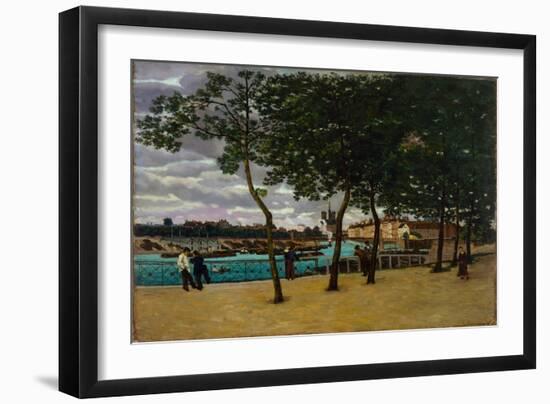 The Seine at Paris, 1871 (Oil on Canvas)-Jean Baptiste Armand Guillaumin-Framed Giclee Print