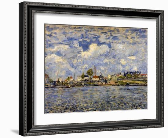 The Seine at Point Du Jour, 1877-Alfred Sisley-Framed Giclee Print