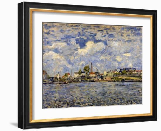 The Seine at Point Du Jour, 1877-Alfred Sisley-Framed Giclee Print