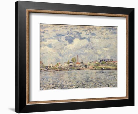 The Seine at Point du Jour, 1877-Alfred Sisley-Framed Giclee Print