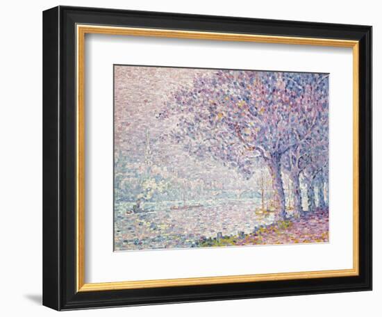 The Seine at St. Cloud, La Seine a St. Cloud, 1903-Paul Signac-Framed Giclee Print