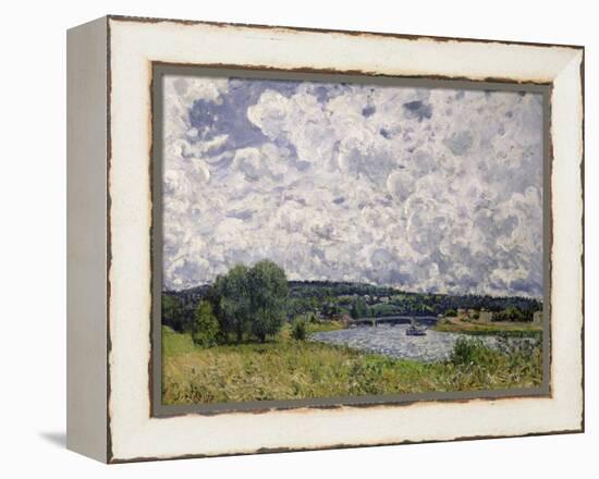 The Seine at Suresnes, 1877-Alfred Sisley-Framed Premier Image Canvas