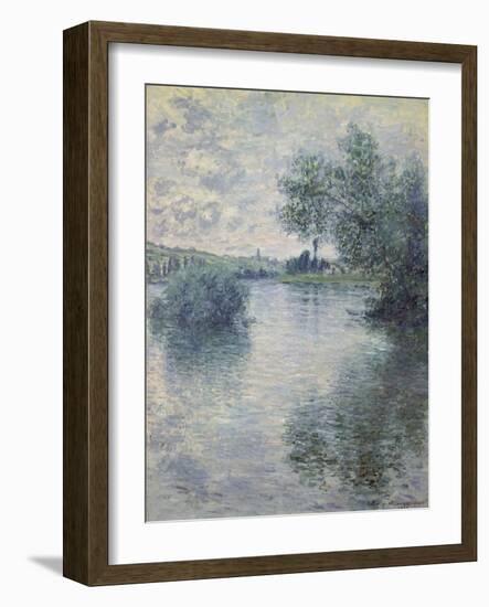 The Seine at Vetheuil, 1879-Claude Monet-Framed Premium Giclee Print