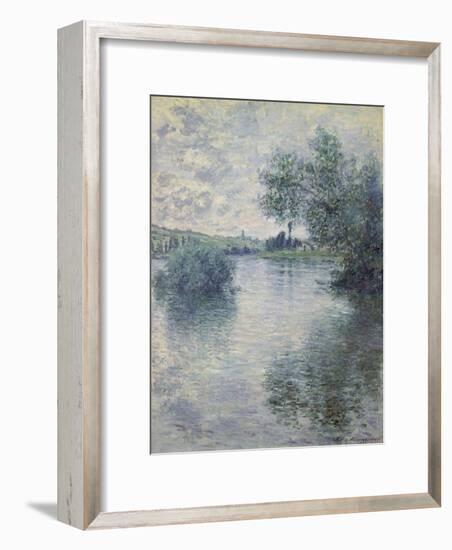 The Seine at Vetheuil, 1879-Claude Monet-Framed Premium Giclee Print