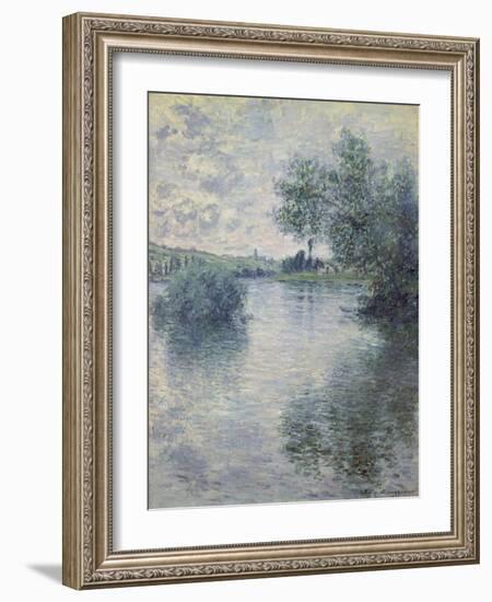 The Seine at Vetheuil, 1879-Claude Monet-Framed Giclee Print