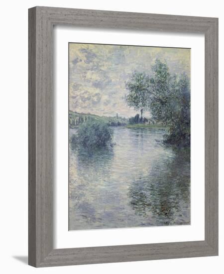 The Seine at Vetheuil, 1879-Claude Monet-Framed Giclee Print