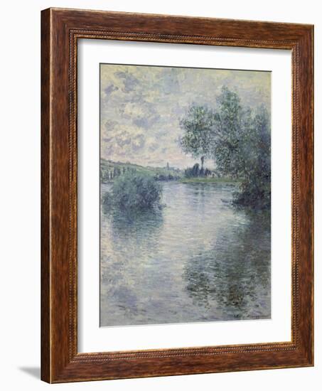 The Seine at Vetheuil, 1879-Claude Monet-Framed Giclee Print