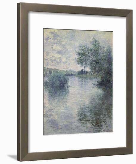 The Seine at Vetheuil, 1879-Claude Monet-Framed Giclee Print