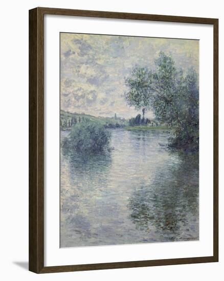 The Seine at Vetheuil, 1879-Claude Monet-Framed Giclee Print