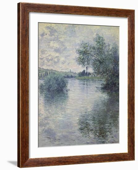 The Seine at Vetheuil, 1879-Claude Monet-Framed Giclee Print