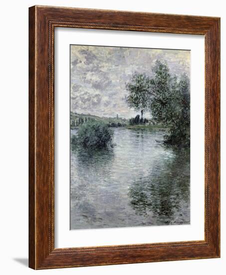 The Seine at Vetheuil, 1879-Claude Monet-Framed Giclee Print