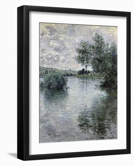 The Seine at Vetheuil, 1879-Claude Monet-Framed Giclee Print