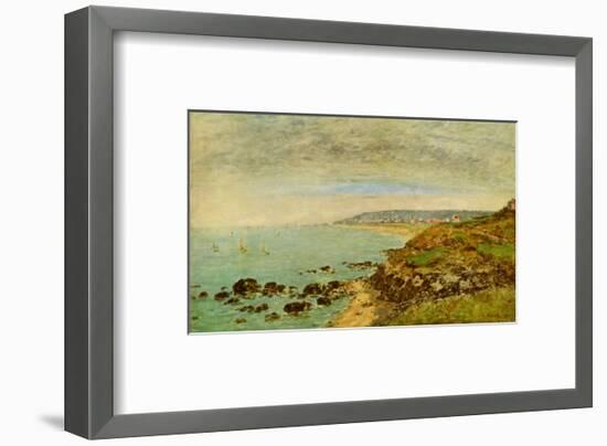 The Seine Bay near Bénerville-Eugène Boudin-Framed Art Print