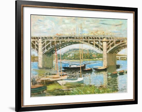 The Seine Bridge at Argenteuil-Claude Monet-Framed Collectable Print