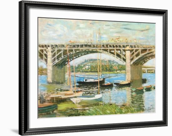 The Seine Bridge at Argenteuil-Claude Monet-Framed Collectable Print